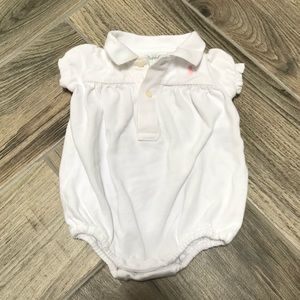 SOLD Ralph Lauren White Girls Polo Romper, 3M